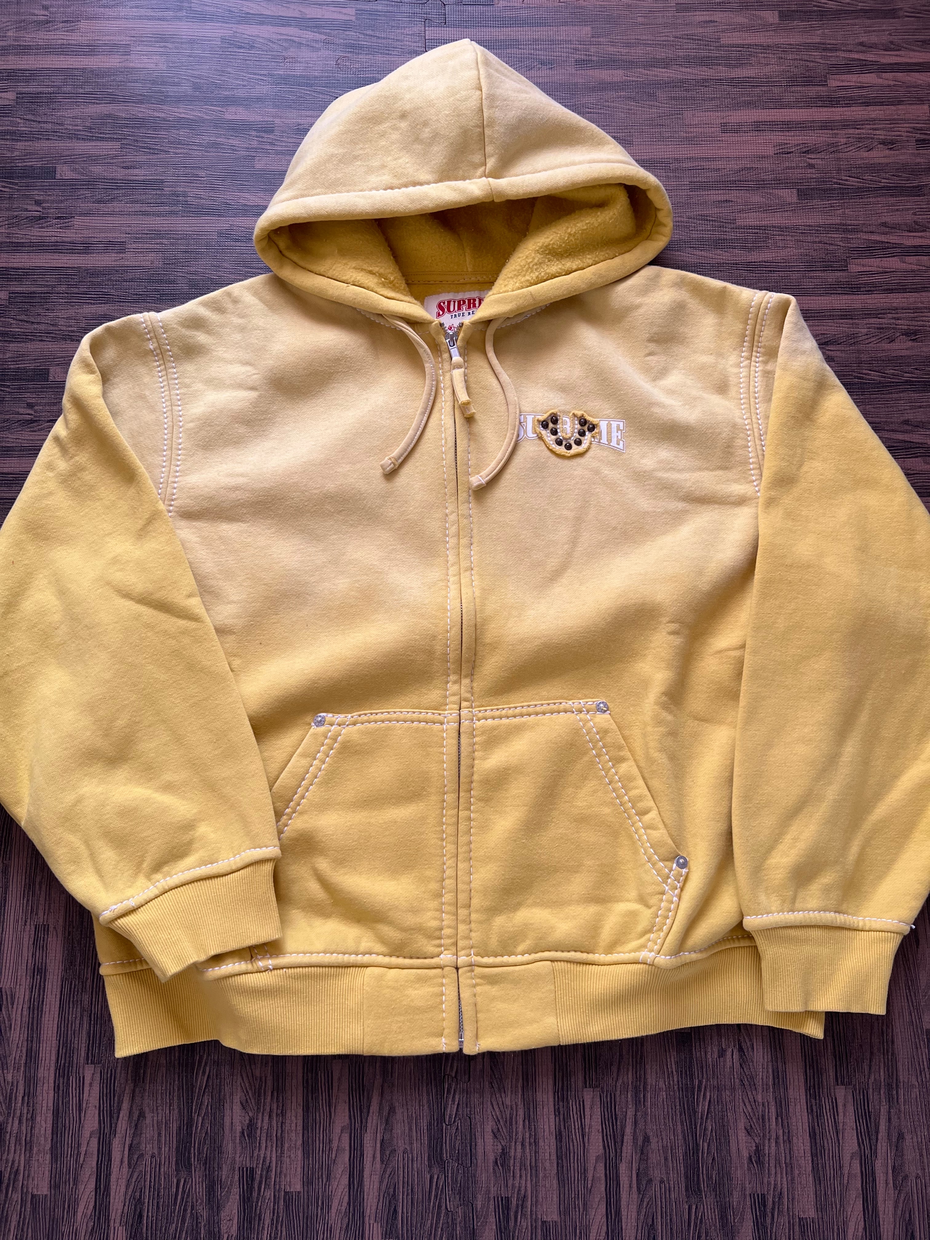 Supreme x True Religion Zip Up Hooded Sweatshirt "Yellow"