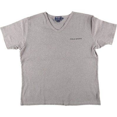 古着 ラルフローレン Ralph Lauren POLO SPORT ポロスポーツ リブ編み 半袖VネックTシャツ メンズXXL相当/eaa625952