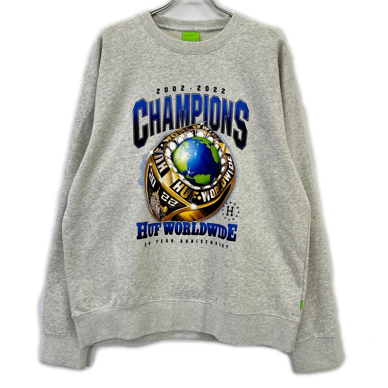 ハフ 22FPF00521 グレー CHAMPIONS CREWNECK トレーナー XL