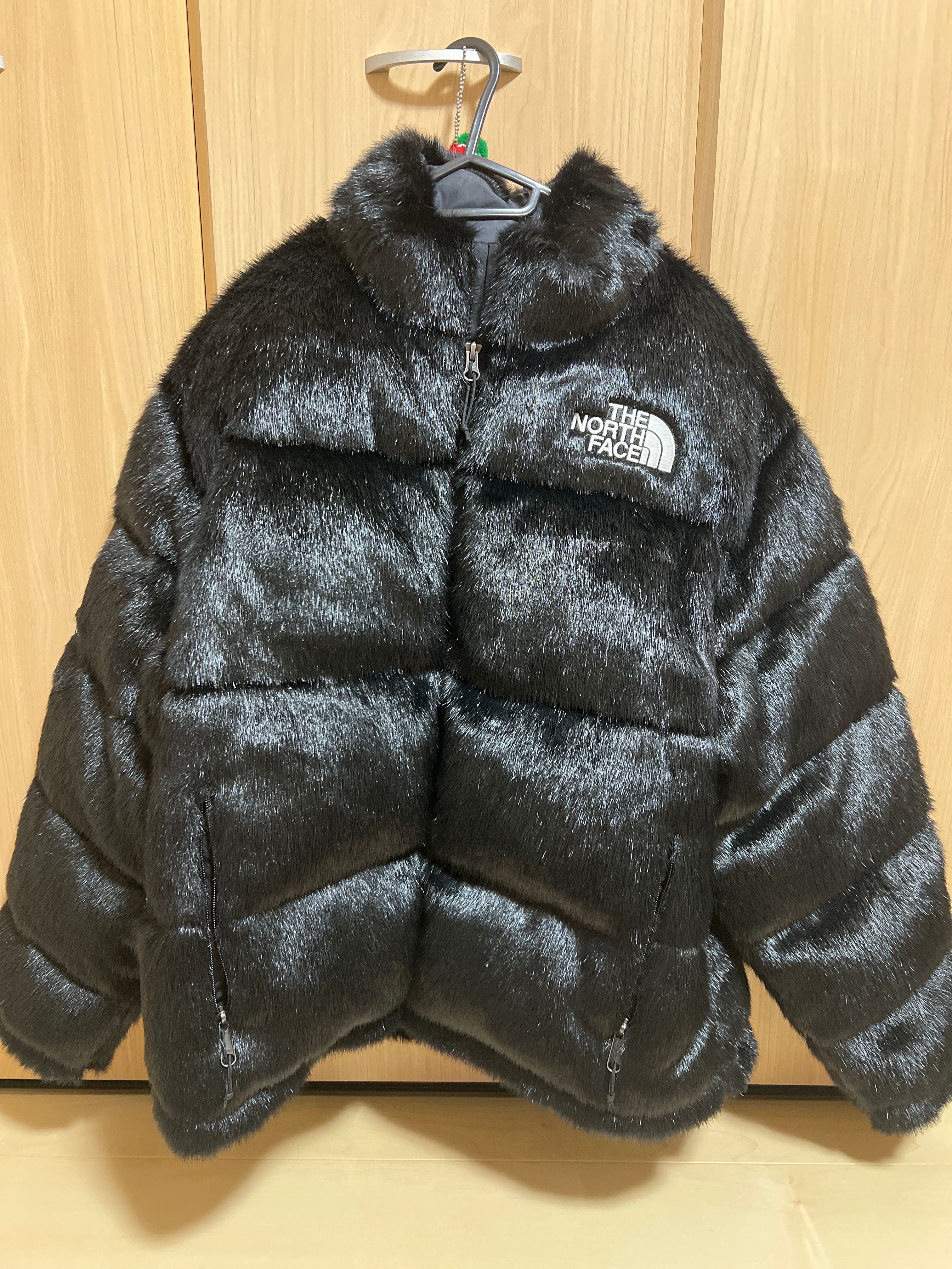 Supreme x The North Face Faux Fur Nuptse Jacket "Black"