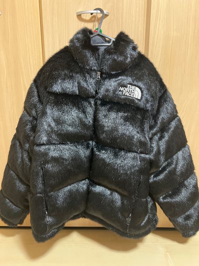 Supreme x The North Face Faux Fur Nuptse Jacket "Black"