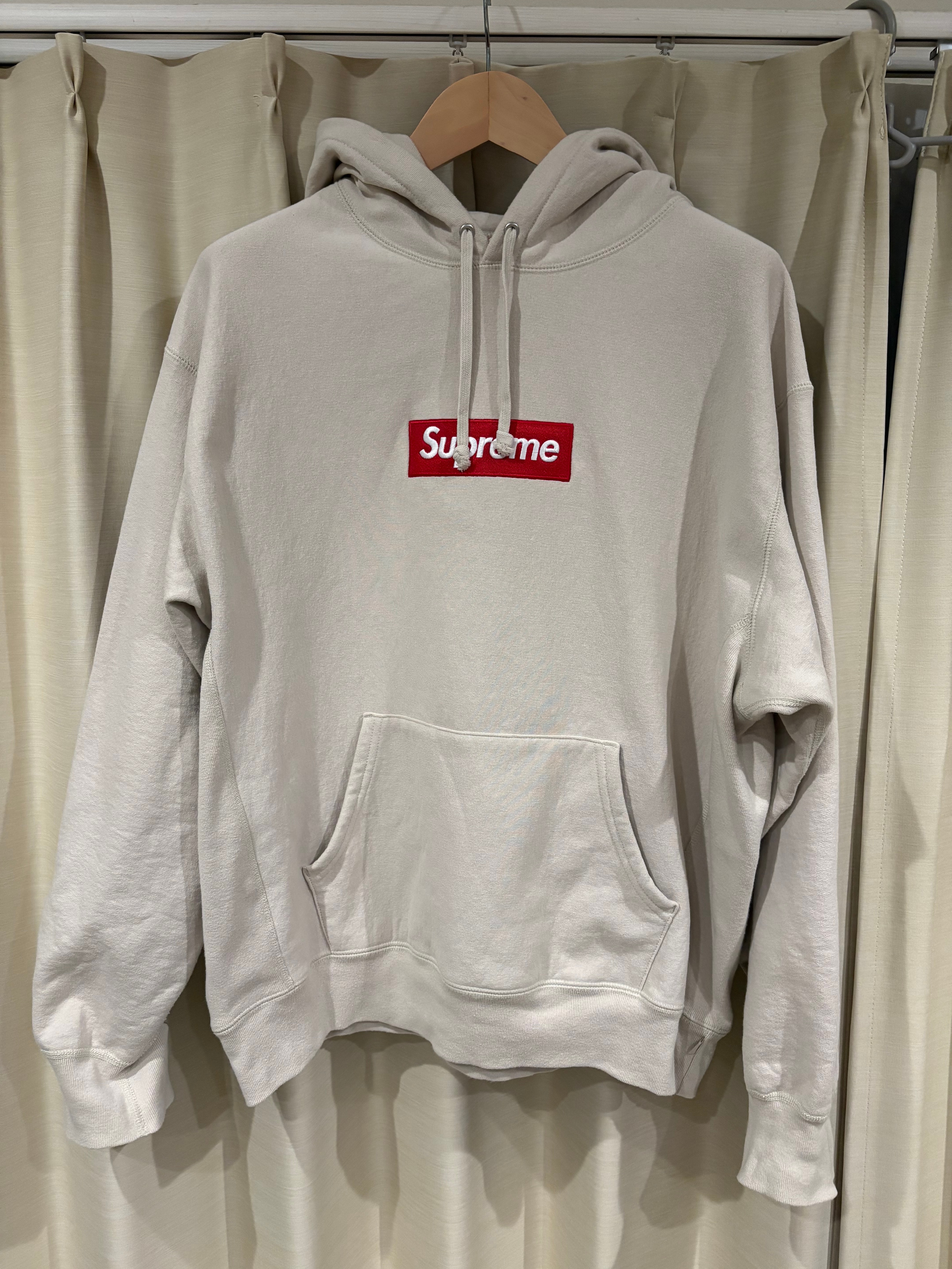 Supreme Box Logo Hooded Sweatshirt "Stone" (24FW)