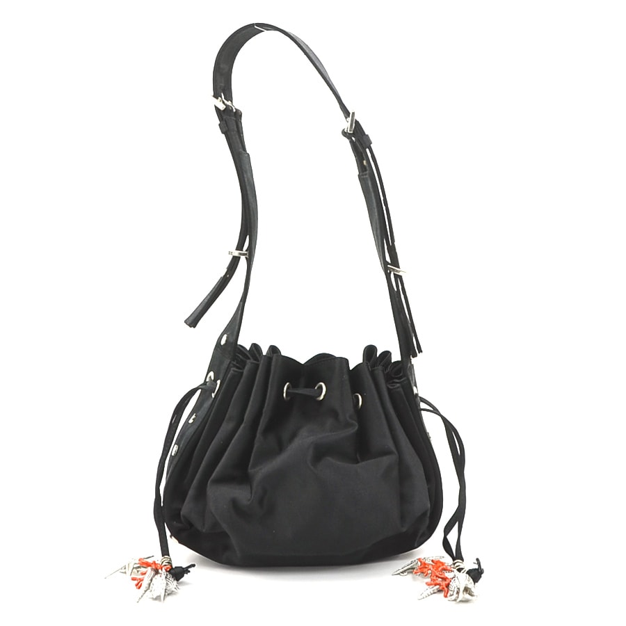 ジバンシィ GIVENCHY ショルダーバッグ サテン ブラック レディース【中古】 56243g