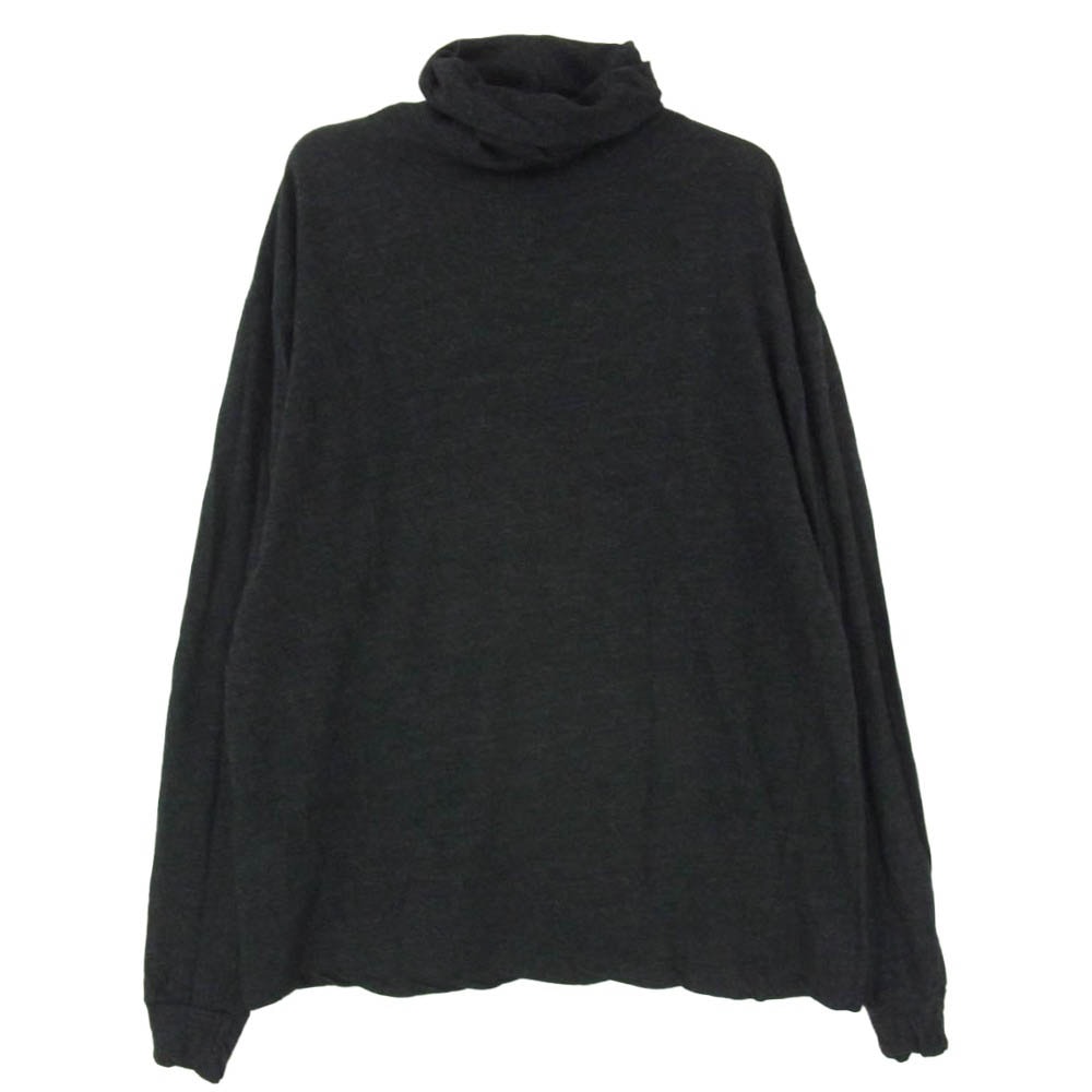 COMOLI コモリ 20AW S03-05006 ウール 天竺 長袖 ロングスリーブ タートルネック 薄手 ニット チャコール系 1【中古】