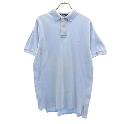 Polo by Ralph Lauren ポロバイラルフローレン 半袖 ポロシャツ S ブルー系 鹿の子