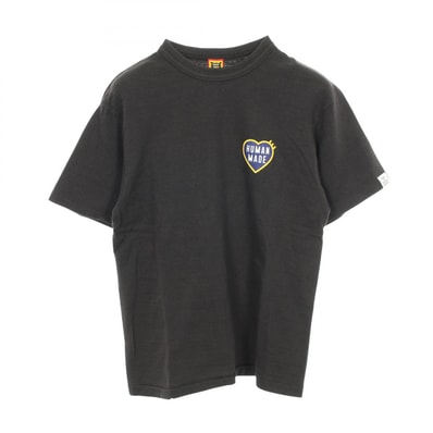 ヒューマンメード HUMAN MADE ハートプリント 半袖Tシャツ 衣料品 トップス コットン メンズ グレー系 【中古】