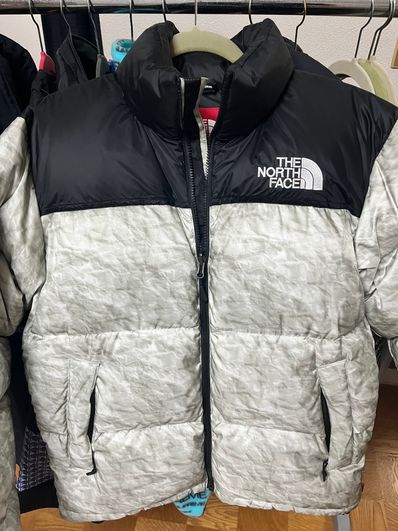 Supreme x The North Face Nuptse Jacket "White Paper Print"
