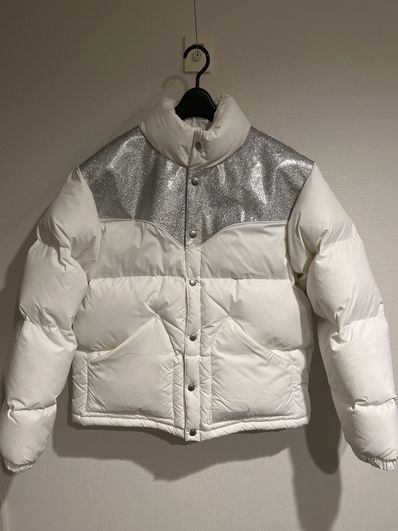 Supreme Glitter Yoke Down Puffer Jacket "White"