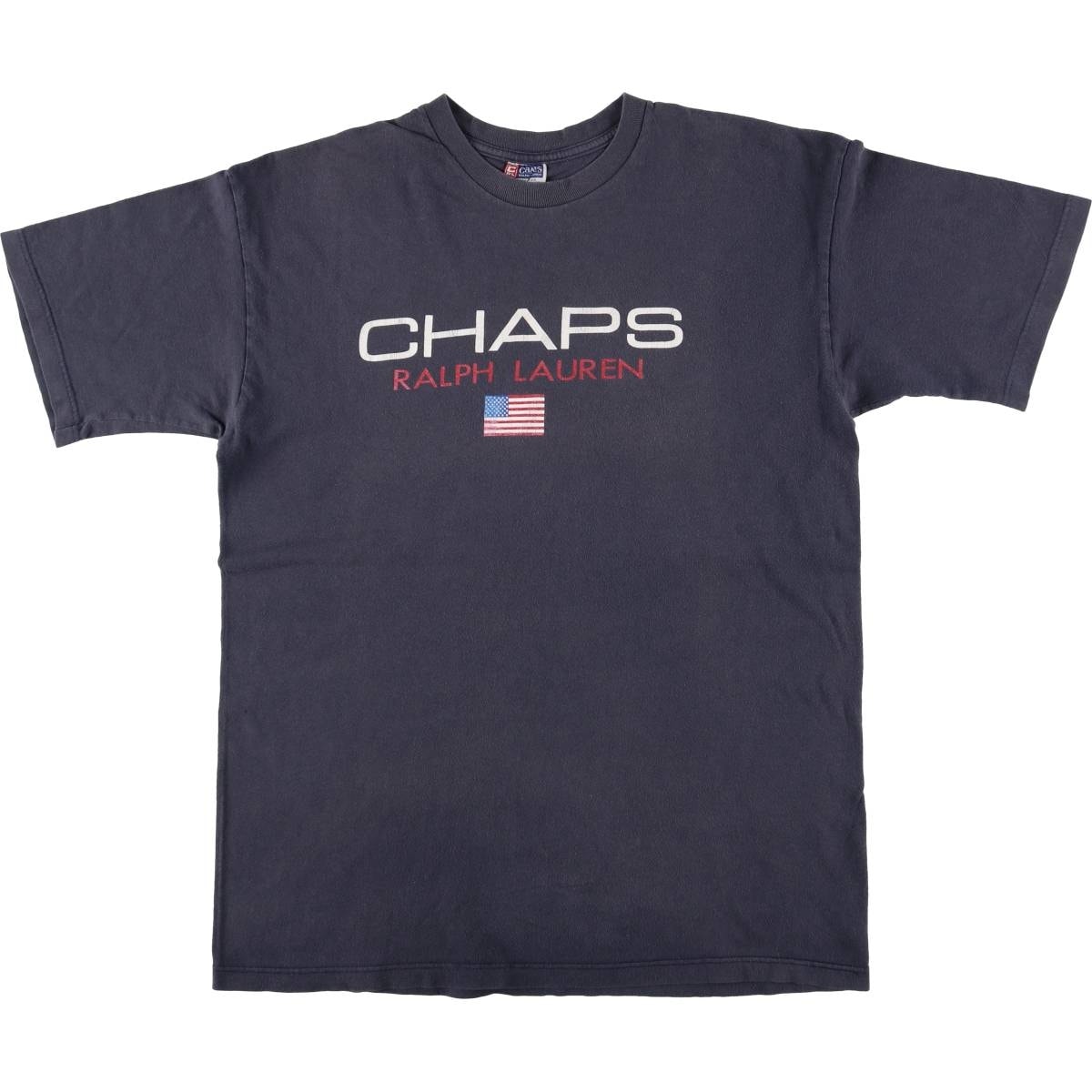 古着 90年代 ラルフローレン Ralph Lauren CHAPS チャップス 星条旗柄 半袖 ロゴTシャツ メンズM相当 ヴィンテージ/eaa577579