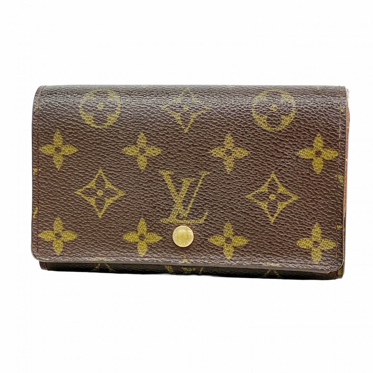 【6da0066】ルイヴィトン 財布 モノグラム ポルトモネビエトレゾール M61730 ブラウン【中古】レディース