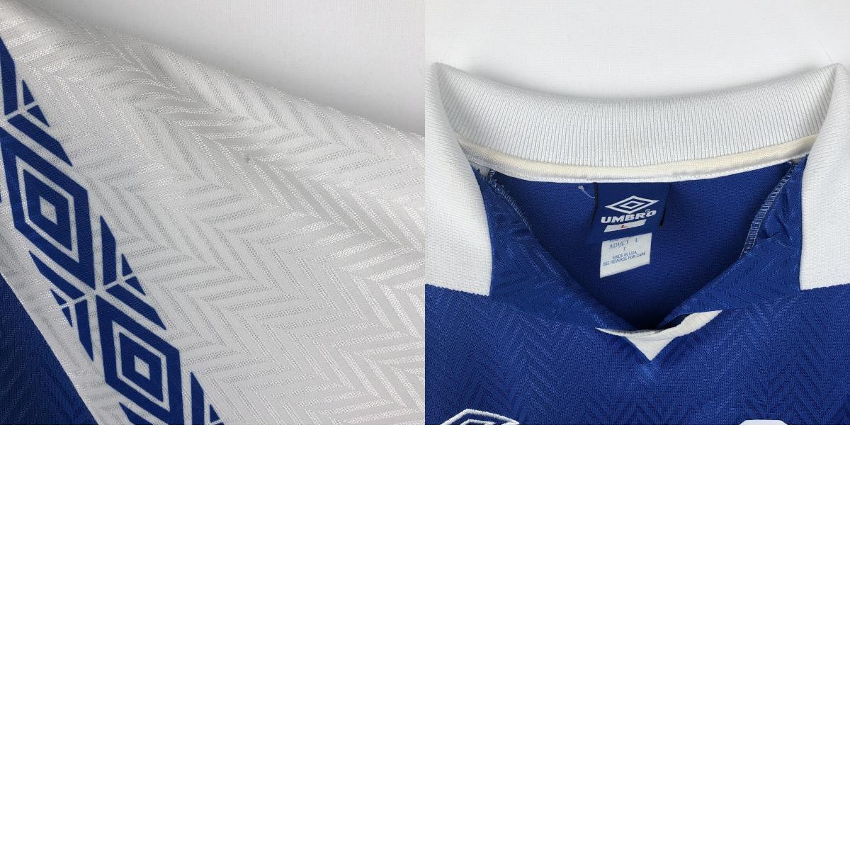 D (傷や汚れあり)】古着 90年代 アンブロ UMBRO 青タグ ツートン V