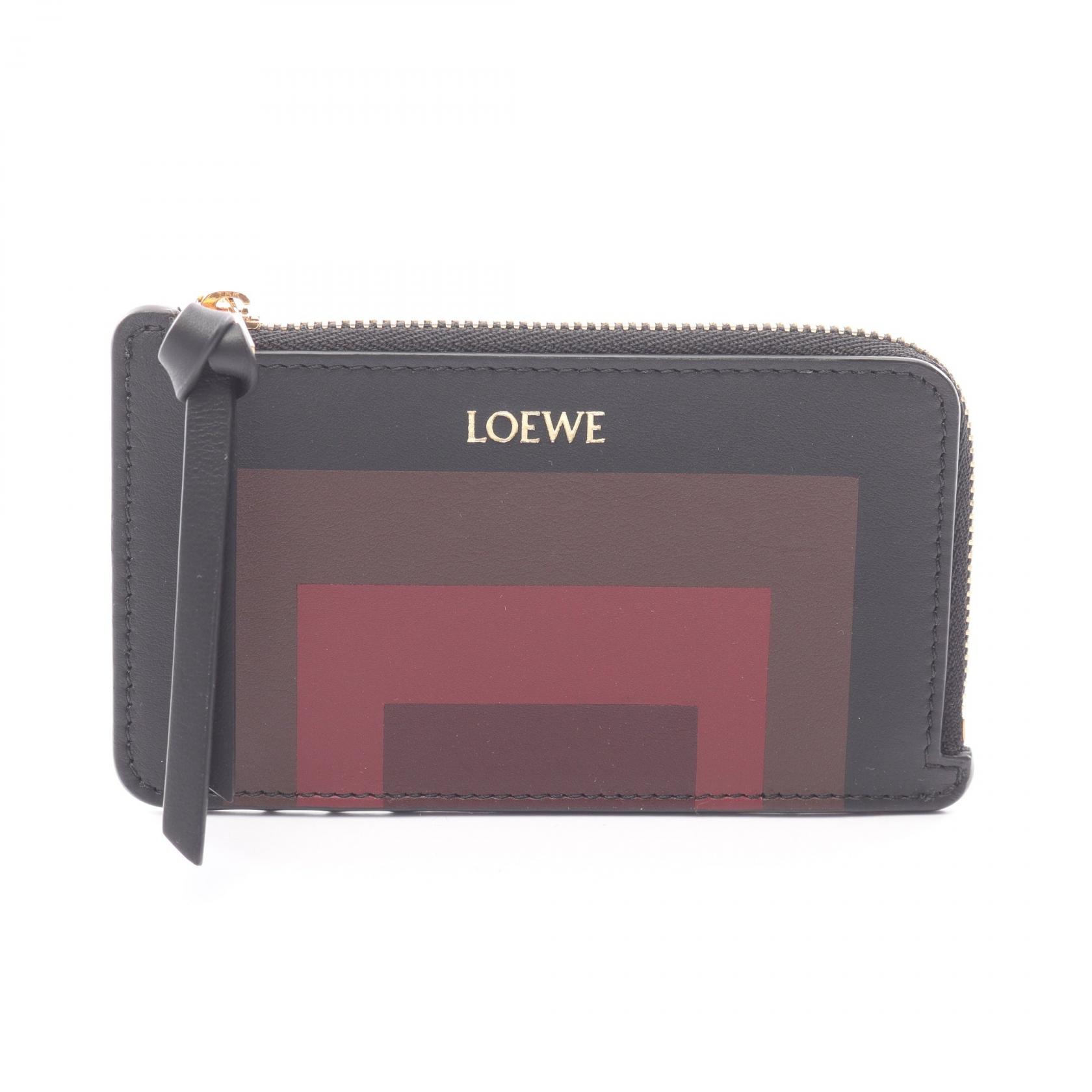 ロエベ LOEWE カードケース アクセサリー レザー レディース ブラック系 / マルチカラー C643Z40XA71101 【新品】
