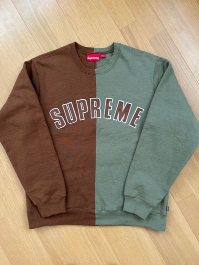 Supreme Split Crewneck Sweatshirt "Brown"