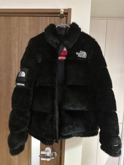 Supreme x The North Face Faux Fur Nuptse Jacket "Black"