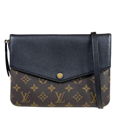 ルイヴィトン トワイス モノグラム ショルダーバッグ モノグラムキャンバス M50185 ブラック レディース LOUIS VUITTON 中古