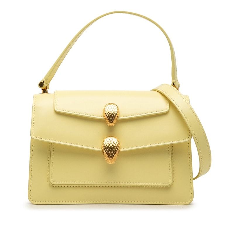 ブルガリ × ALEXANDER WANG アレキサンダー ワン セルペンティ ベルトバッグ チェーン ショルダーバッグ 2WAY 1733456 イエロー ゴールド レザー レディース BVLGARI 中古
