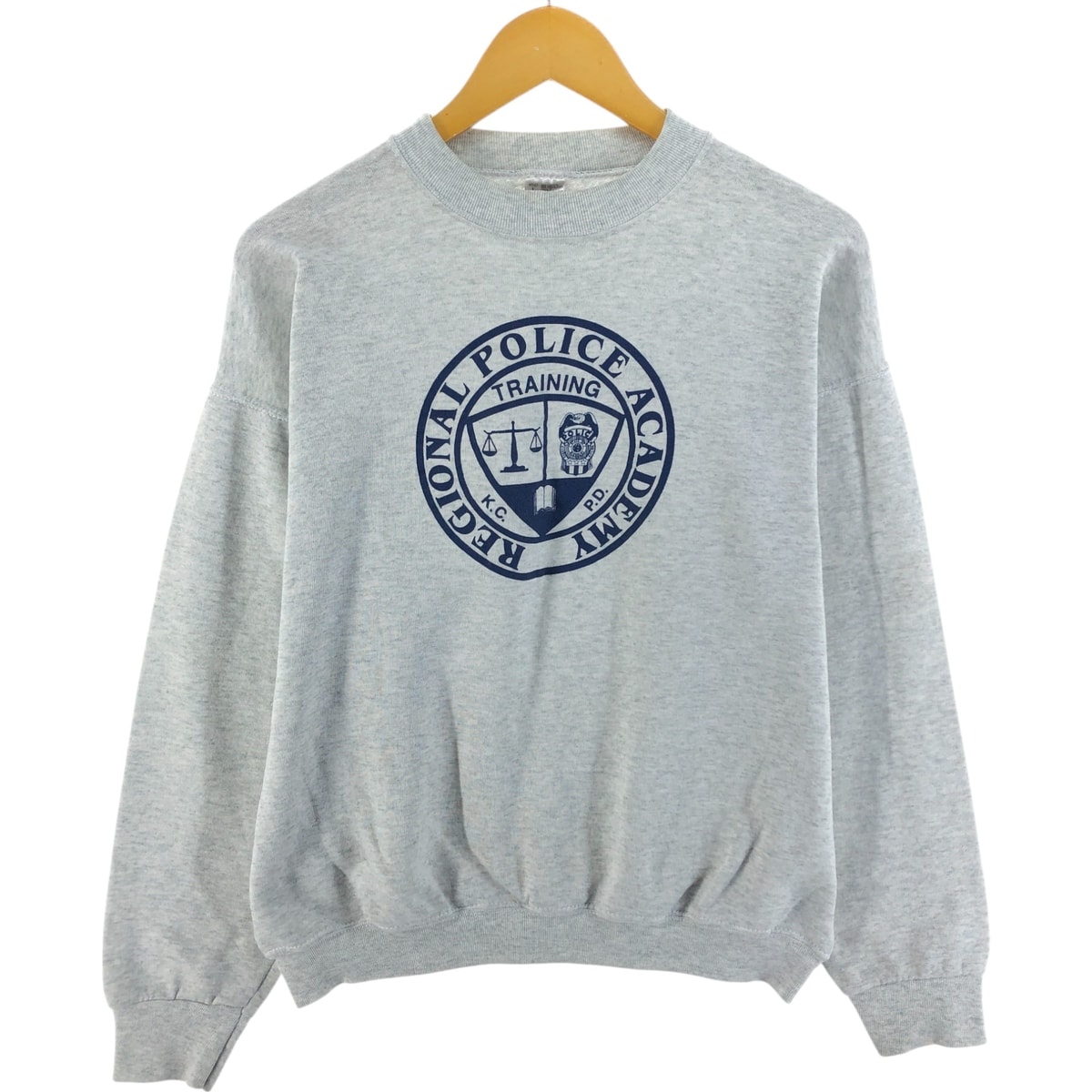 古着 90年代 フルーツオブザルーム FRUIT OF THE LOOM REGIONAL POLIS ACADEMY プリントスウェットシャツ トレーナー USA製 メンズL相当 ヴィンテージ/eaa523119