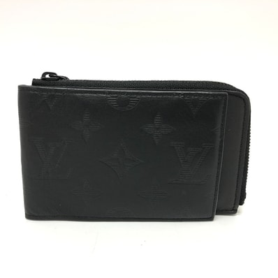ルイヴィトン LOUIS VUITTON シャドウ ハイブリッド M81526 モノグラム 財布 ウォレット カードケース 小銭入れ コインケース モノグラムシャドウレザー ノワール ブラック