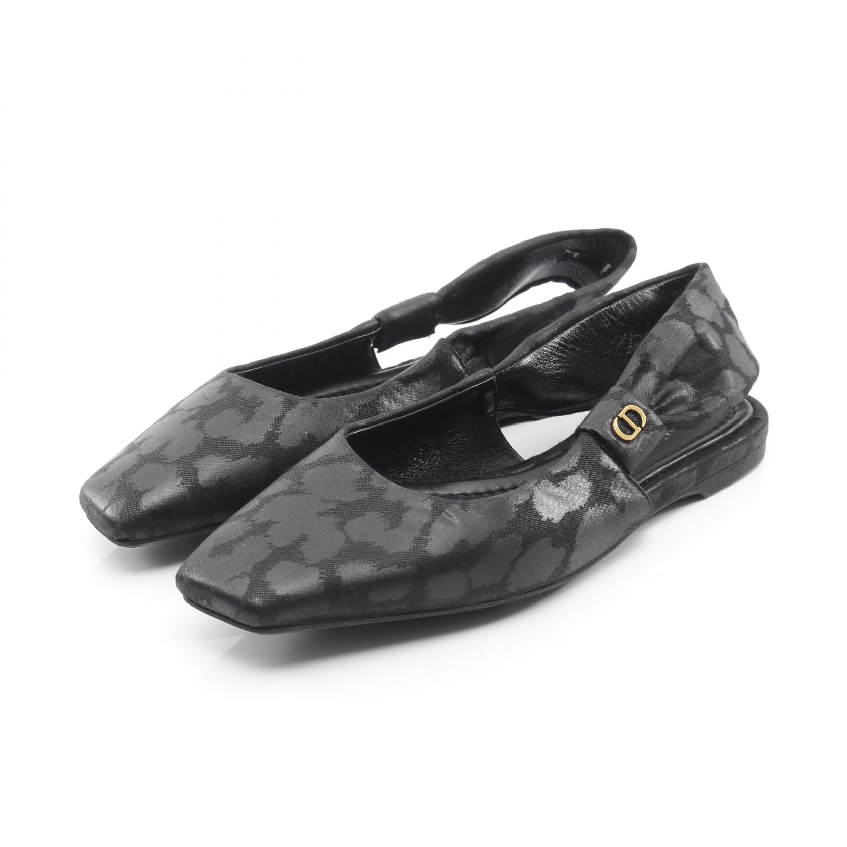 ディオール Dior CDロゴ パンプス 靴 キャンバス レディース ブラック系 【中古】