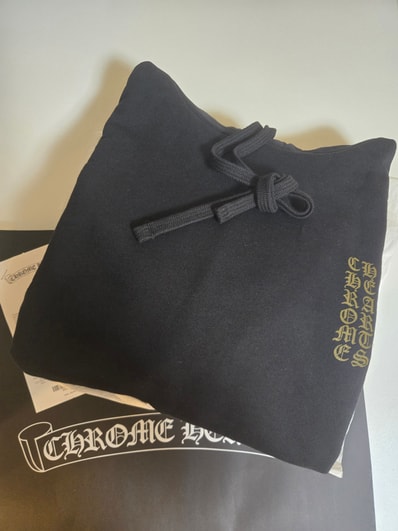 Chrome Hearts Vertical Logo Pullover Hoodie "Black/Khaki"