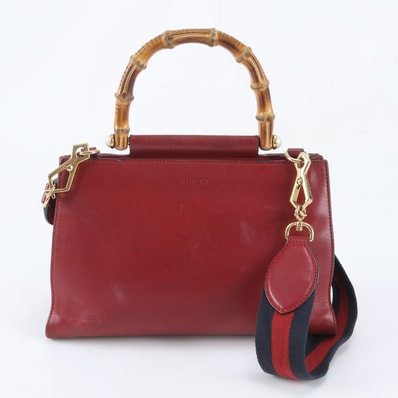 ■美品 グッチ バンブー ニムフェア459076 ショルダーバッグ レザー