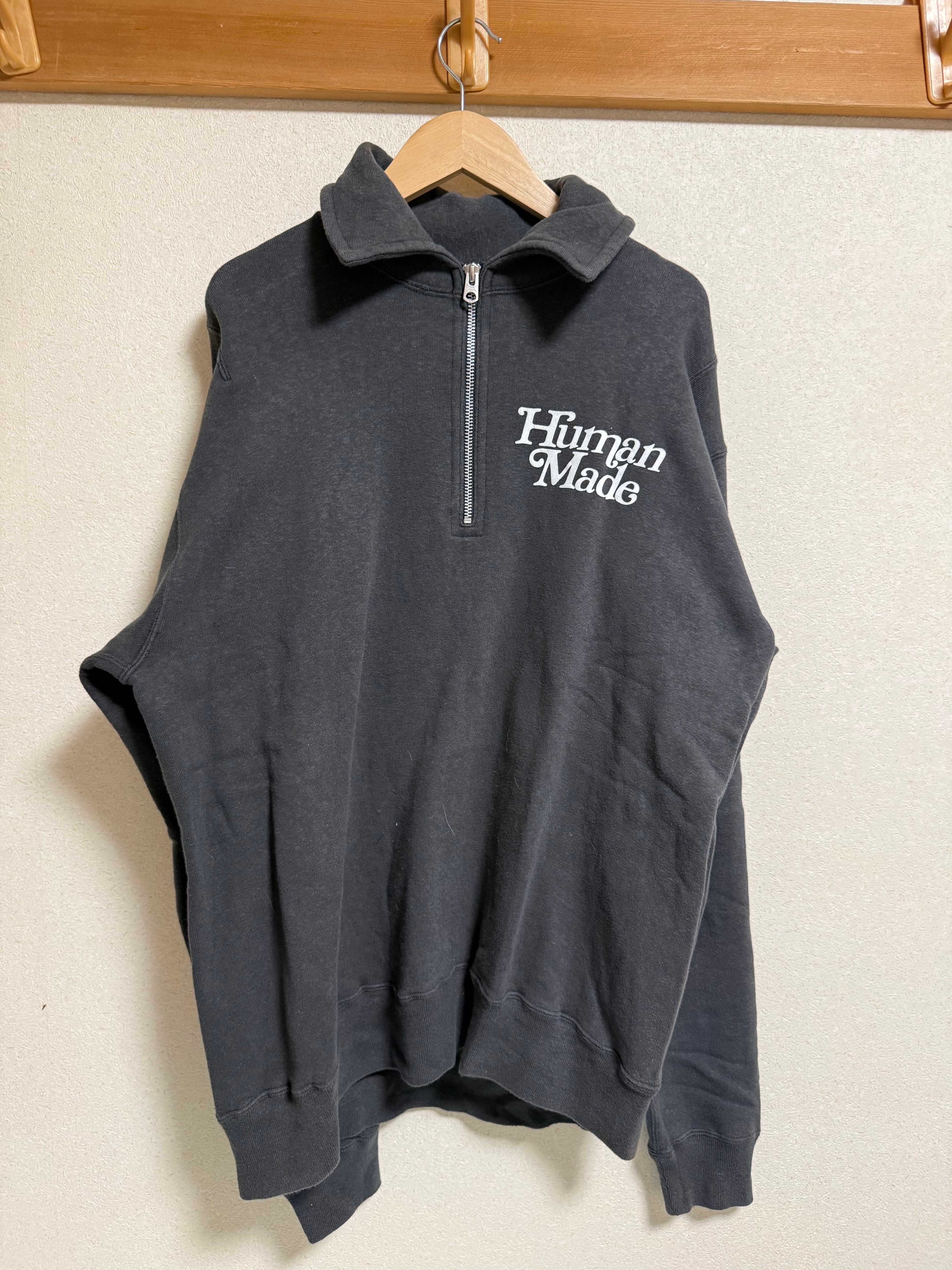 ヒューマンメイド プロトタイプ ハーフ ジップ スウェットシャツ "ブラック"