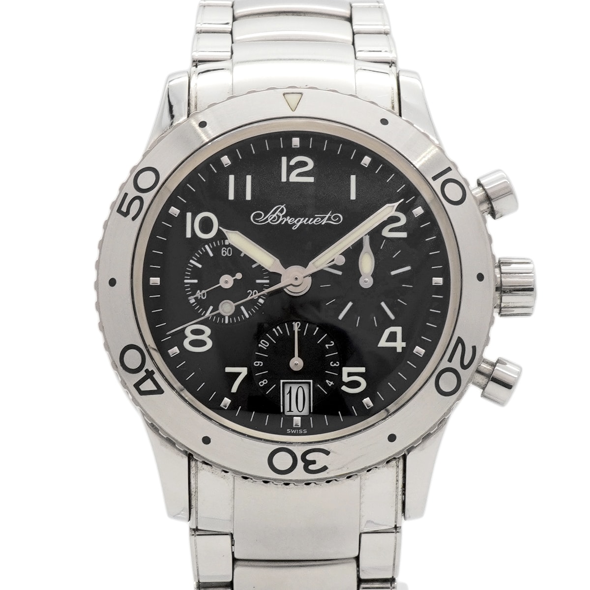 ★SALE【6whb0087】ブレゲ タイプ20 トランスアトランティック 3820 黒文字盤【中古】腕時計 メンズ