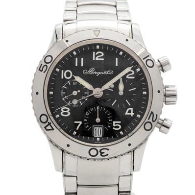 ★SALE【6whb0087】ブレゲ タイプ20 トランスアトランティック 3820 黒文字盤【中古】腕時計 メンズ