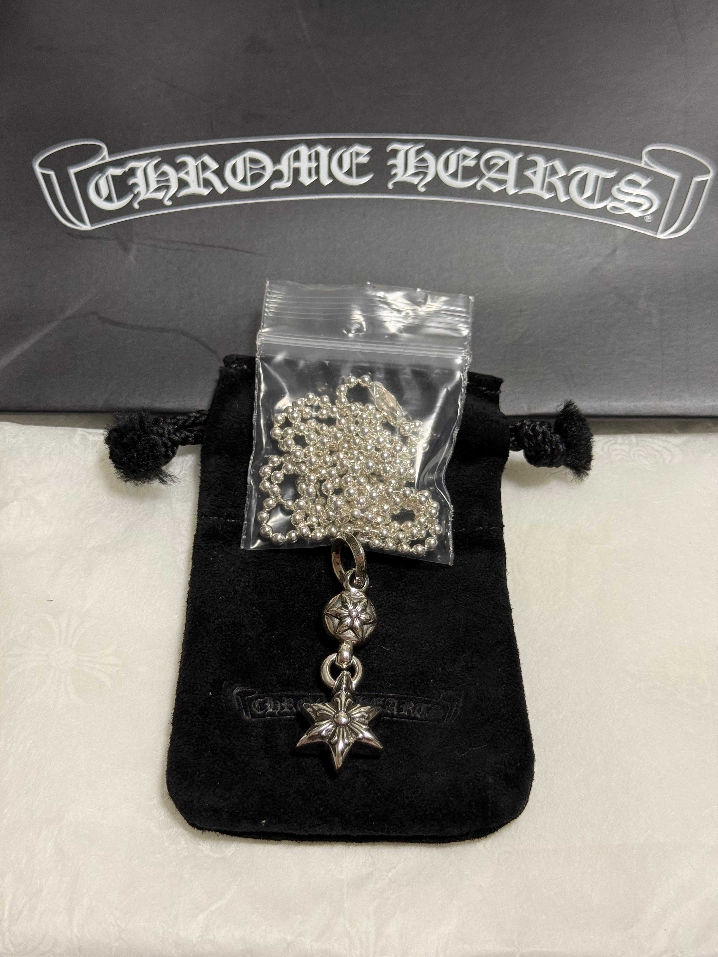 Chrome Hearts 1 Ball Star Pendant Top "Silver"