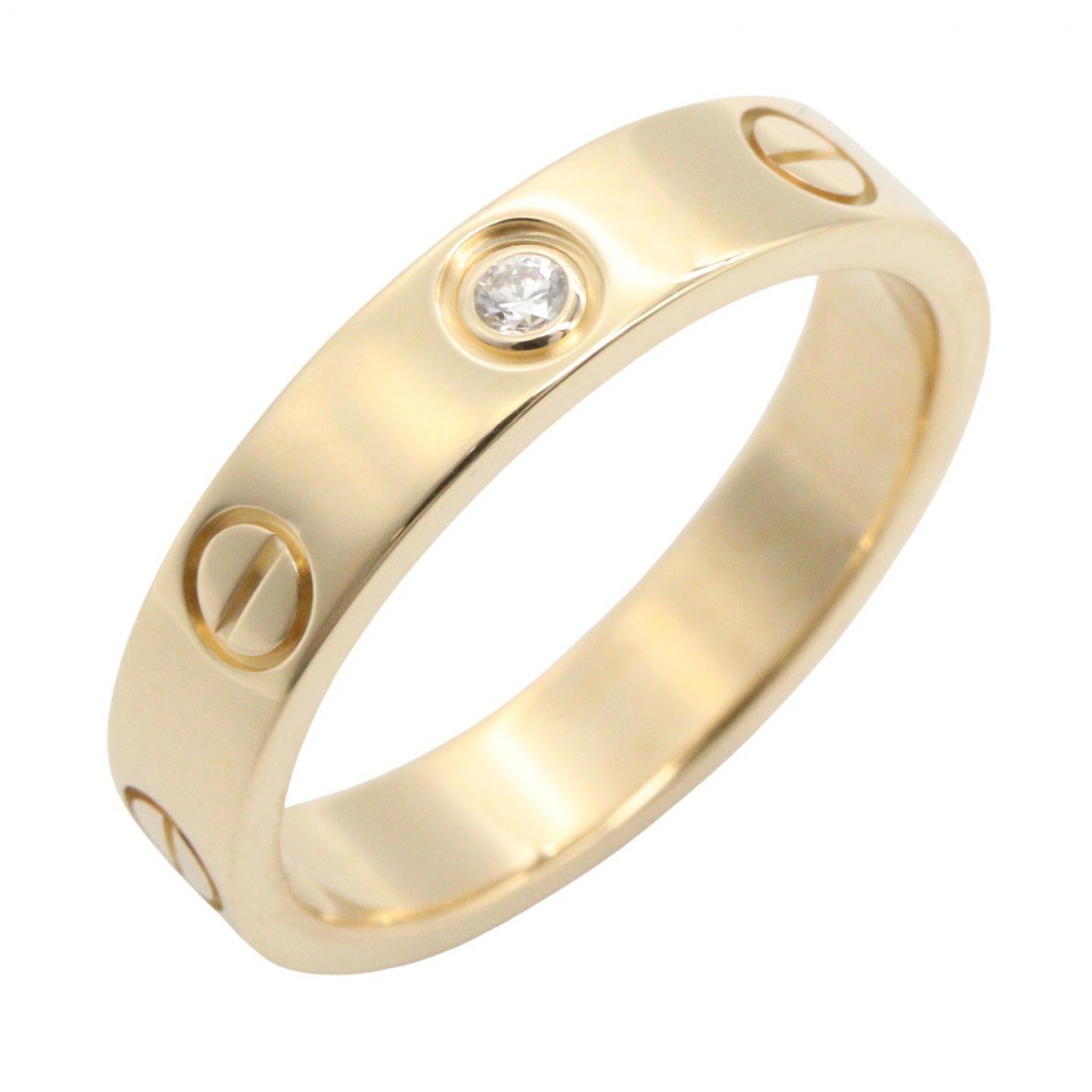 カルティエ CARTIER ミニラブリング 1PD リング・指輪 ジュエリー K18(イエローゴールド) ダイヤモンド レディース ゴールド系 / クリア系 B405100 【中古】