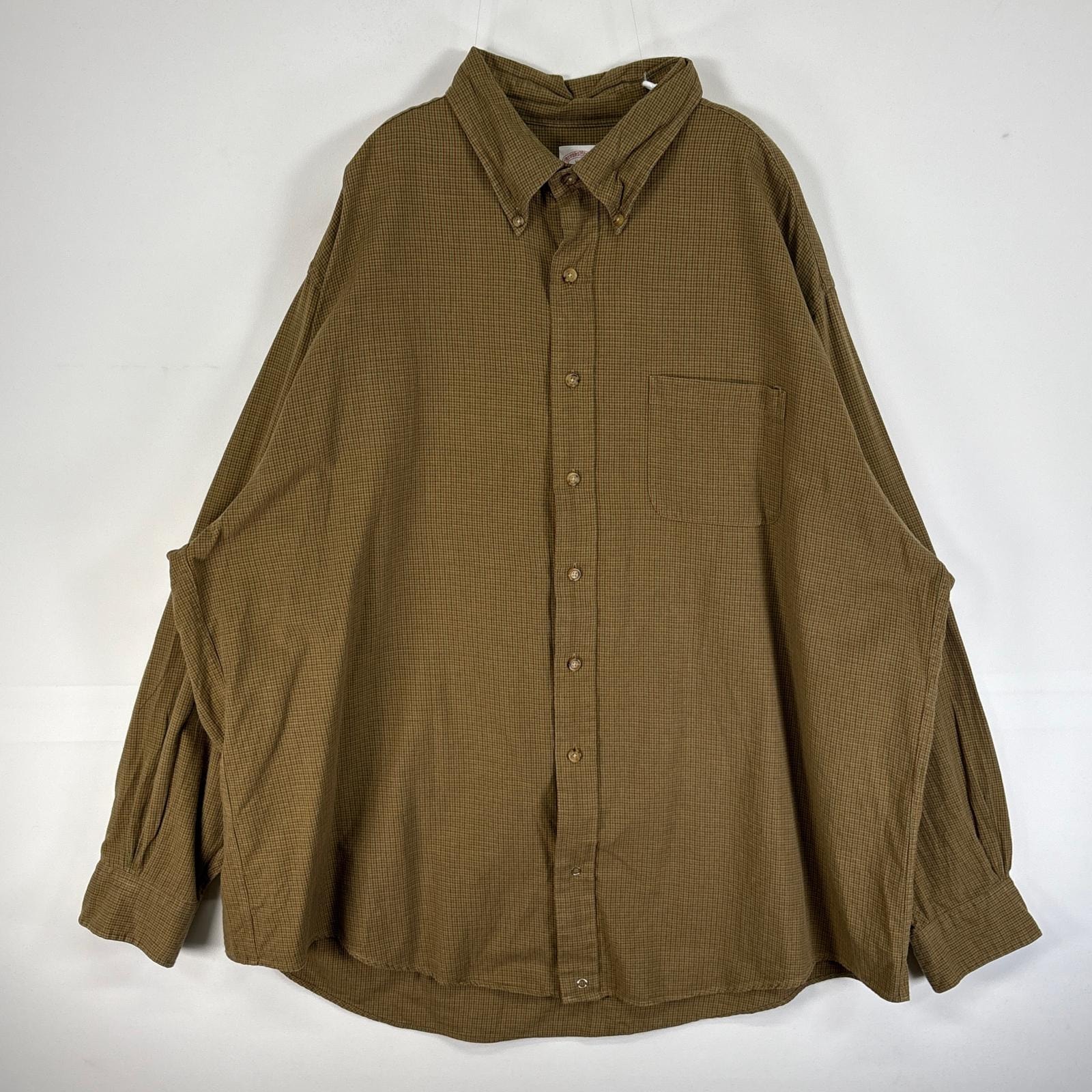 古着 90's/90年代 ブルックスブラザーズ Brooks Brothers 長袖シャツ チェック BROOKS FLANNEL フランネル 大きいサイズ 14041  カーキ系 マルチカラー メンズ