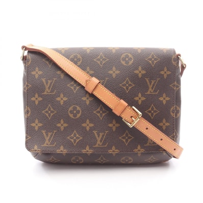 ルイ・ヴィトン LOUIS VUITTON ミュゼットタンゴ ショートストラップ ショルダーバッグ バッグ PVCコーティングキャンバス レザー モノグラム レディース ブラウン系 M51257 【中古】