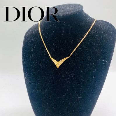 【即日発送】クリスチャン ディオール ネックレス ゴールド Vネックレス
