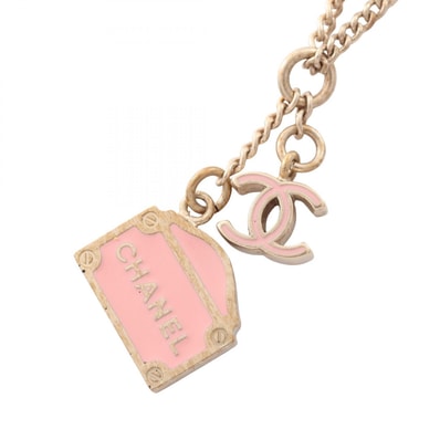 シャネル CHANEL ココマーク ネックレス ジュエリー GP(ゴールドメッキ) レディース ゴールド系 / ピンク系 【中古】