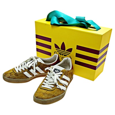 ☆☆GUCCI グッチ adidasコラボ ガゼル スニーカー ブラウン GGスプリーム SIZE 23.5cm 箱・布袋有