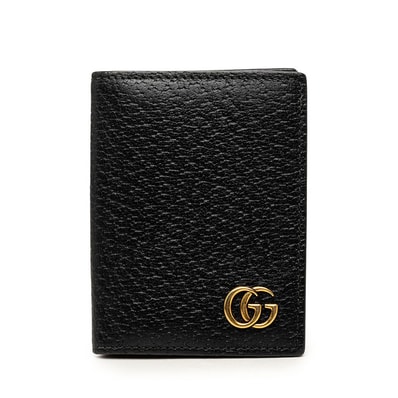 グッチ GGマーモント カードケース 428737 ブラック レザー レディース GUCCI 中古