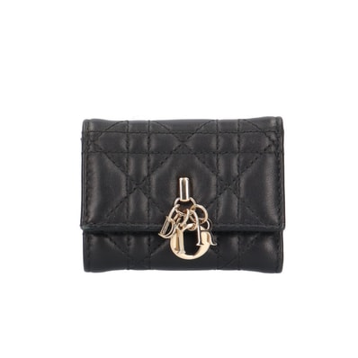 ディオール My Dior Veronia カナージュ 三つ折り財布 レザー S6026ONMJ_M900 レディース Dior 中古