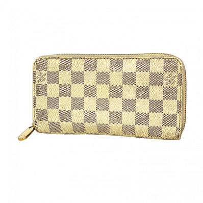 【6db1811-k】ルイヴィトン 長財布 ダミエ・アズール ジッピーウォレット N60019 ホワイト【中古】レディース