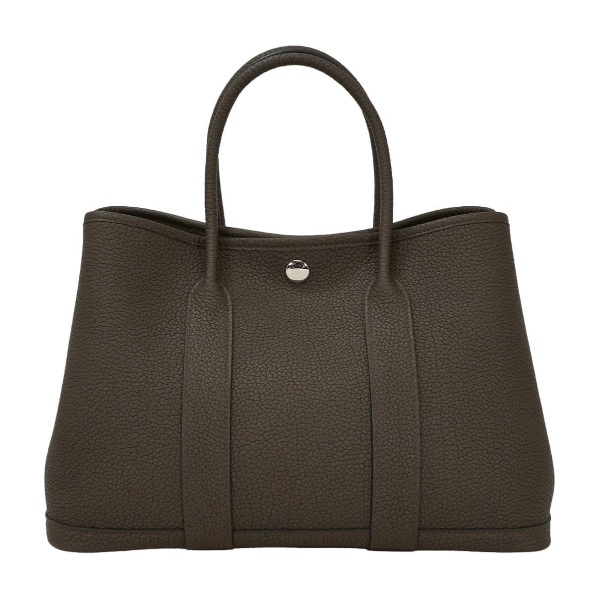 HERMES エルメス トートバッグ ガーデンパーティ 30 TPM オールレザー ヴェールロデン ネゴンダ シルバー金具 G刻印 新品