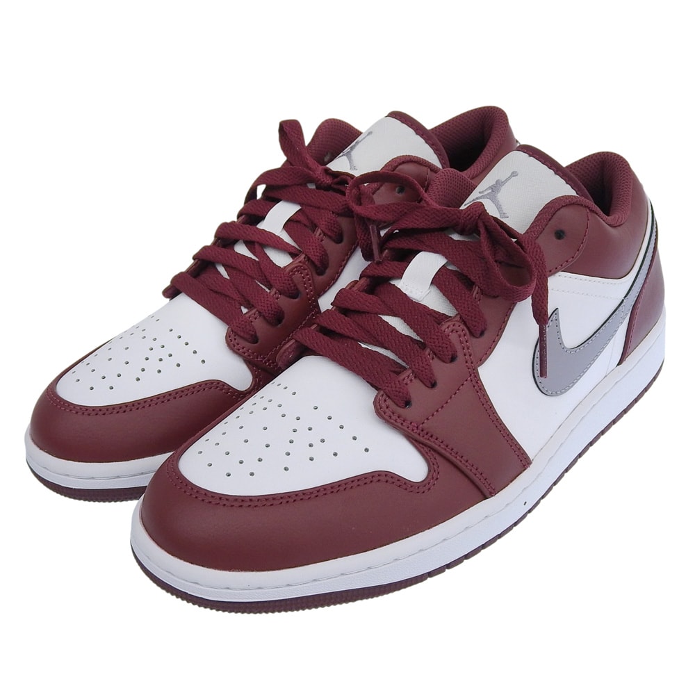 ナイキ 新品同様 AIR JORDAN 1 LOW CHERRYWOOD スニーカー シューズ メンズ ホワイト レッド 27.5cm 553558-615 27.5