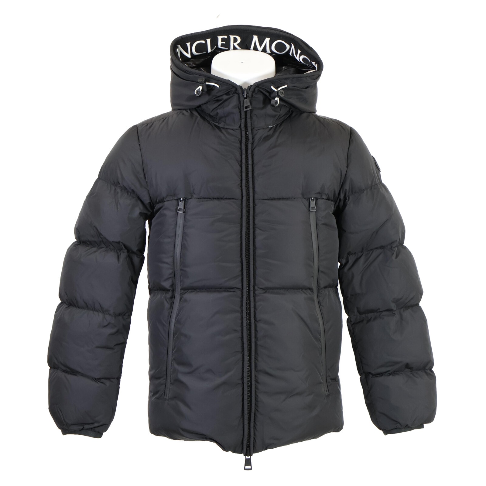 モンクレール 【美品/国内正規/20年製】MONTCLA モンクラ 内側ロゴ刺繍ライン フーデッドダウン 0