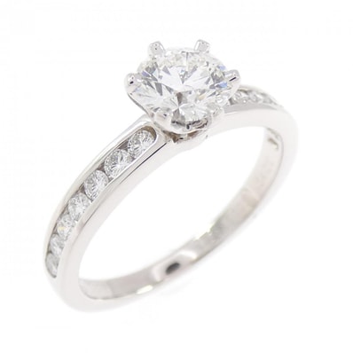 ティファニー ソリティア チャネルセッティング リング 0.54CT