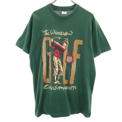 FRUIT OF THE LOOM フルーツオブザルーム 90s USA製 オールド 半袖 Tシャツ L グリーン系 シングルステッチ