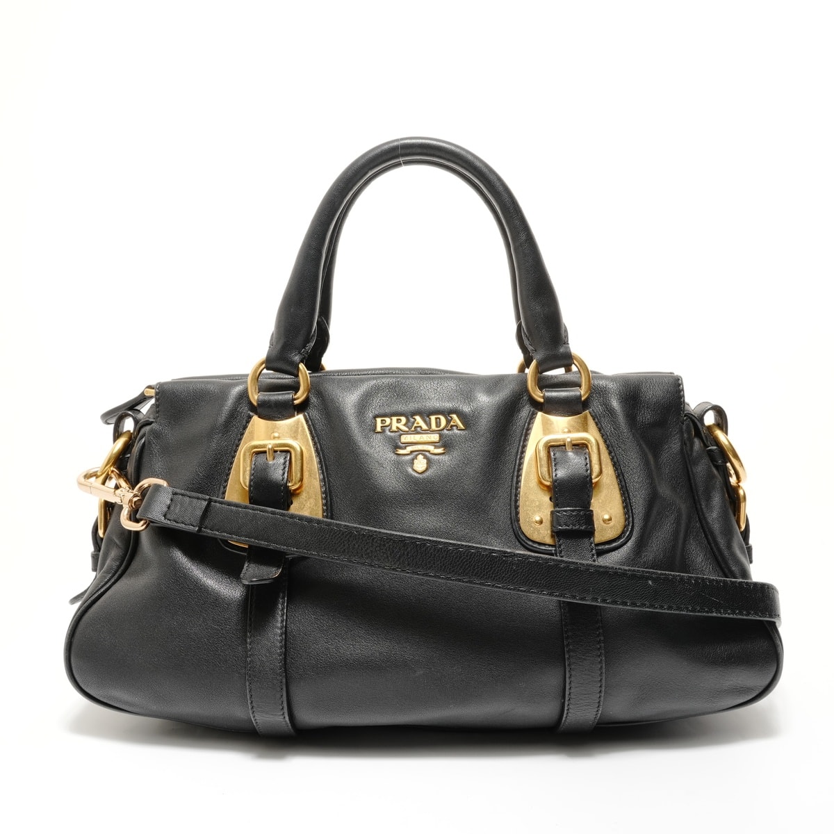 プラダ PRADA レザー 2way ハンドバッグ【中古】
