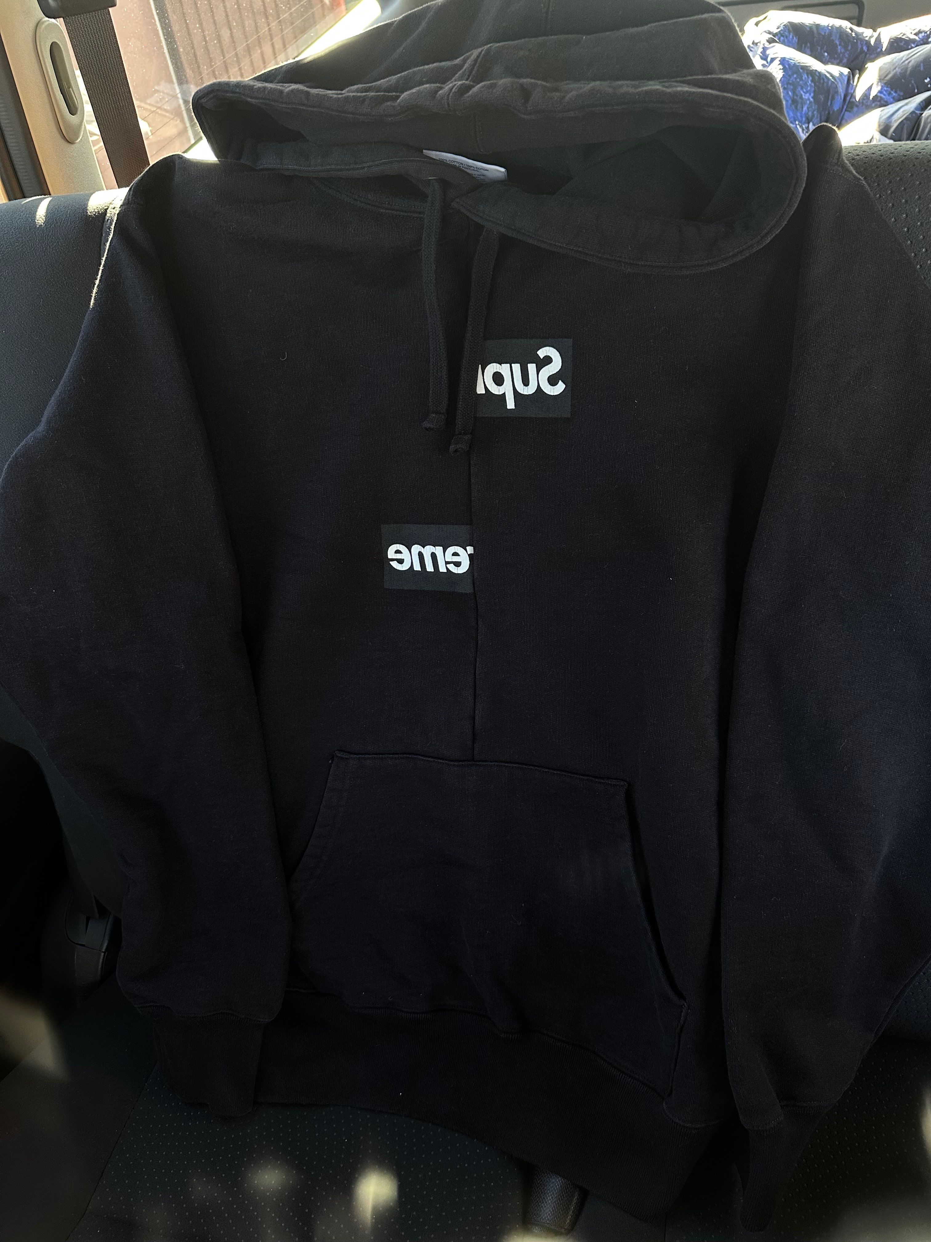 Supreme / Comme des Garçons SHIRT® Split Box Logo Hooded Sweatshirt "Black"