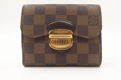 ルイヴィトン ダミエエベヌ ポルトフォイユ・ジョイ ブラウン N60034