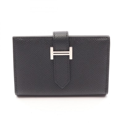 エルメス HERMES ベアンミニ カードケース アクセサリー レザー ヴォーエプソン ヴォーエプソン K刻印(2025年製造) レディース ブラック系 【中古】
