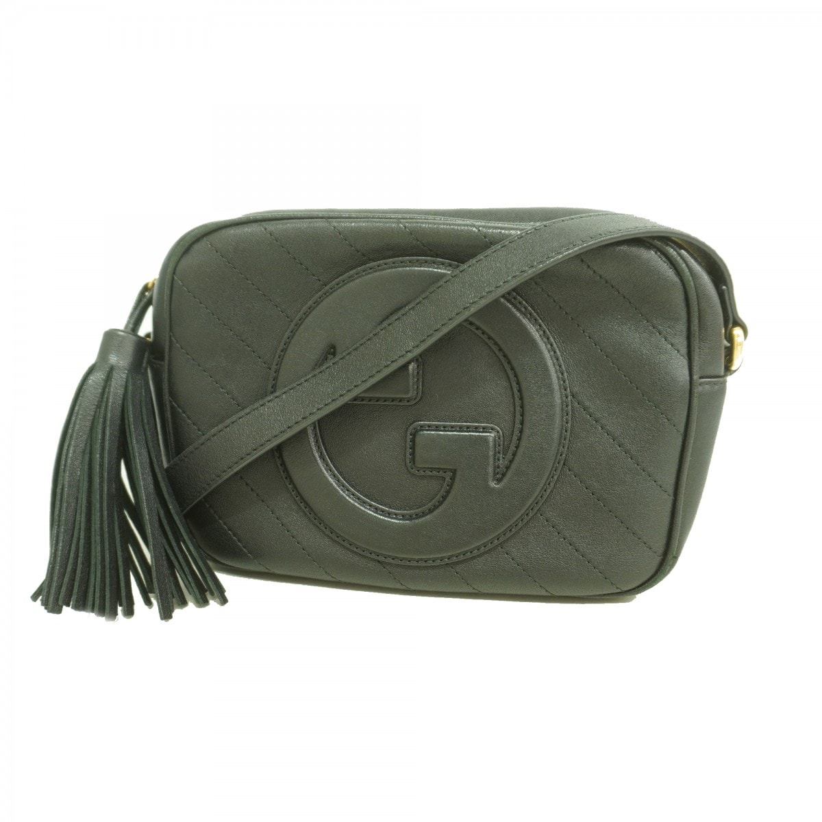 【6dd4211-k】グッチ ショルダーバッグ ブロンディ 742360 レザー ブラック ゴールド金具【中古】レディース