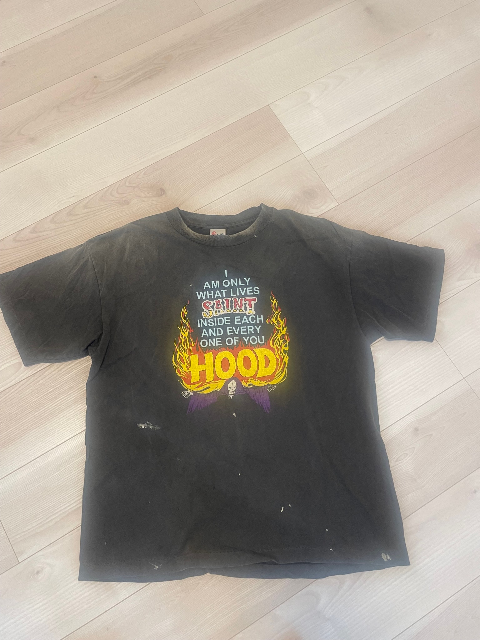 SAINT Mxxxxxx x NEIGHBORHOOD SS Tee STHD.HOOD "Black"