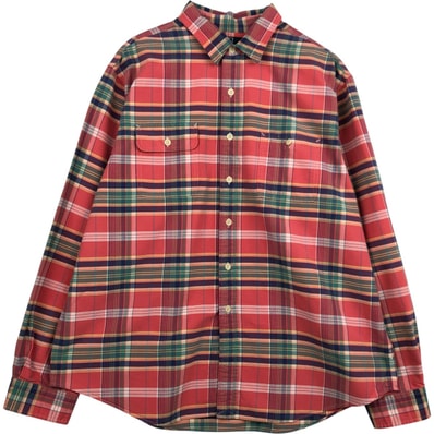 古着 ラルフローレン Ralph Lauren POLO by Ralph Lauren マドラスチェック 長袖 コットンチェックシャツ メンズXXL相当/eaa628727